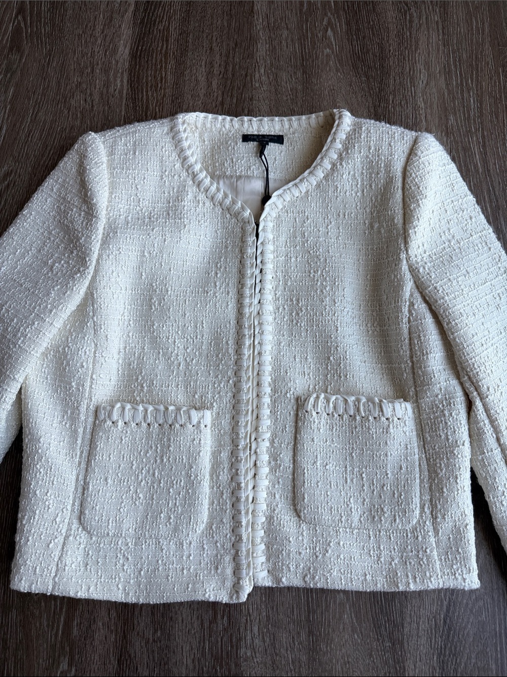 NWT Rag & Bone White Cheyenne Tweed Jacket - Picture 10 of 11